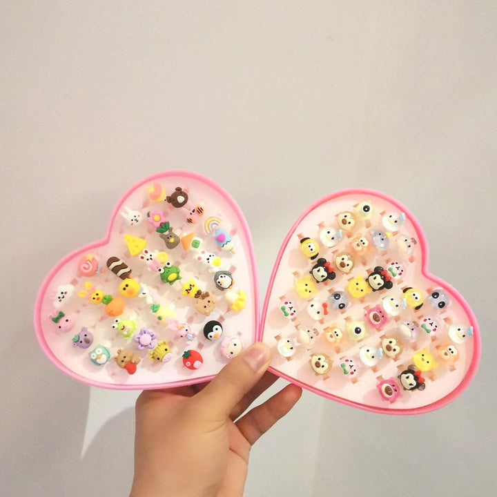Children's Cartoon Ring Set for Colorful Dress-Up Fun