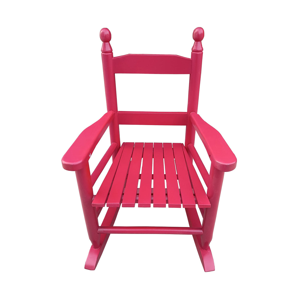Red Kids Rocking Chair, Solid Wood, Indoor or Outdoor