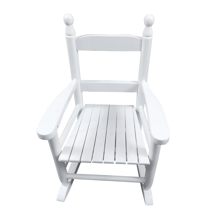 Durable White Kids Rocking Chair, Indoor or Outdoor