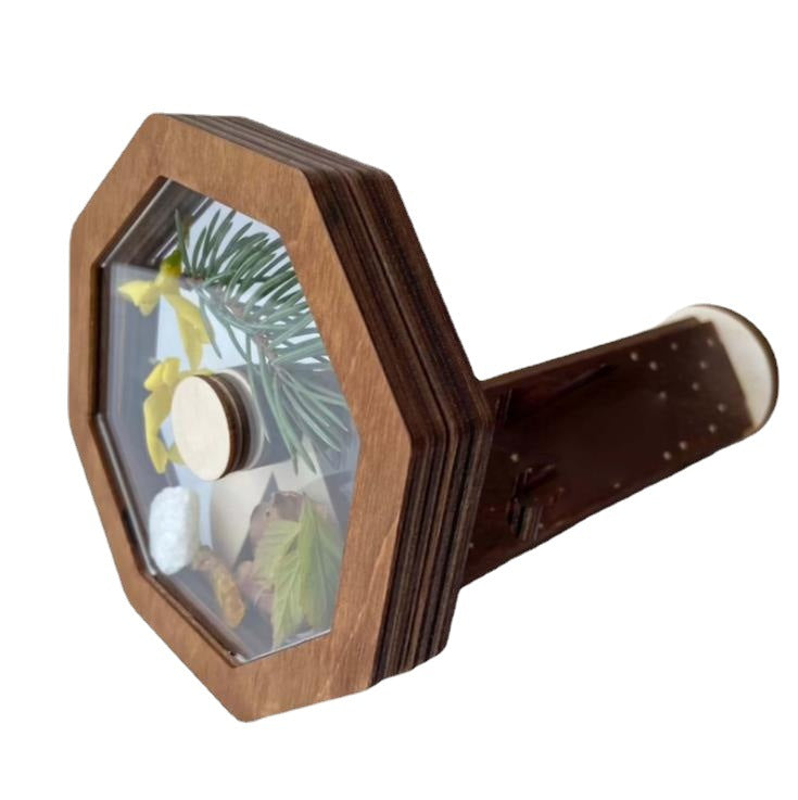 Children's Wooden Kaleidoscope for Screen-Free Nature Play