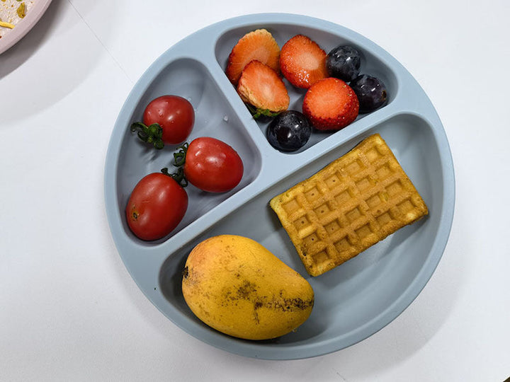 Silicone Toddler Plate with Strong Suction for Meals