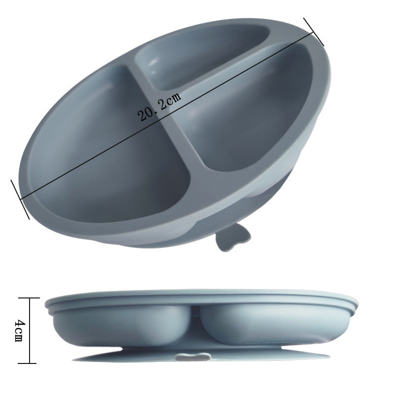 Silicone Toddler Plate with Strong Suction for Meals