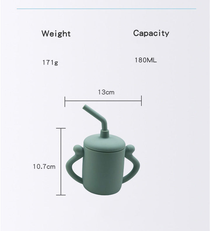 Silicone Training Cup With Straw for Independent Toddlers