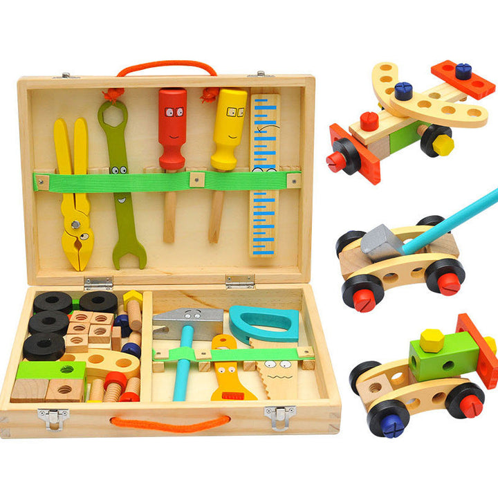 Wooden Repair Toolbox Toy for Kids' Hands-On STEM Play