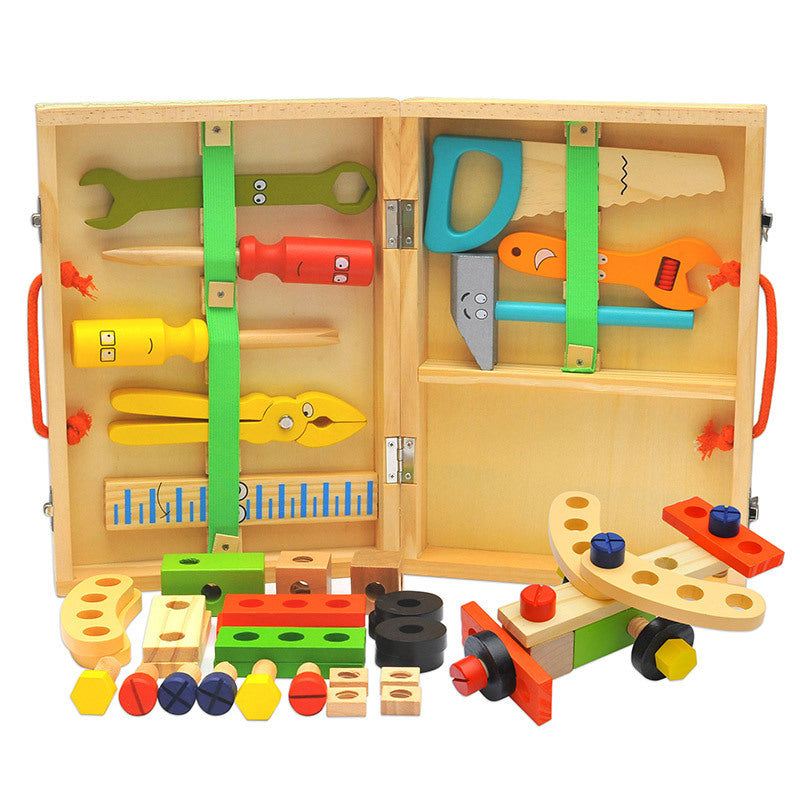 Wooden Repair Toolbox Toy for Kids' Hands-On STEM Play