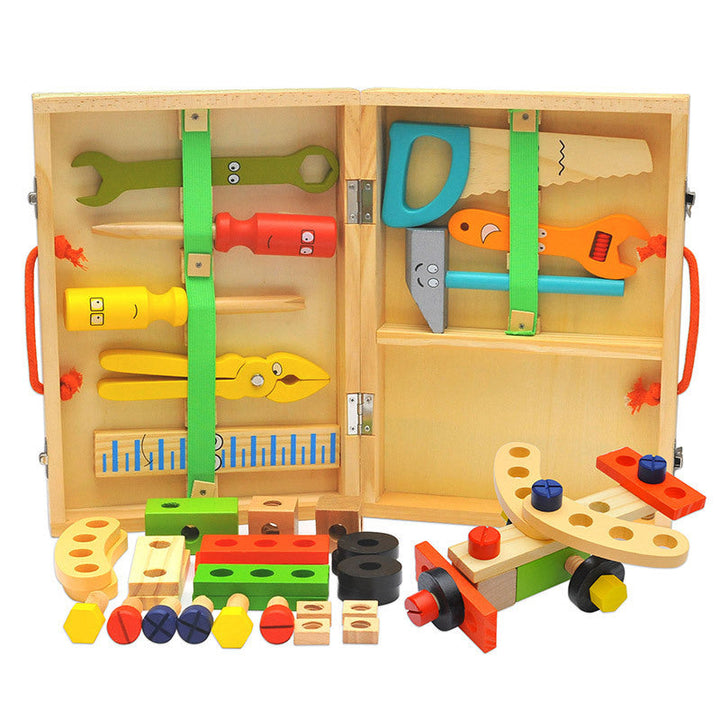 Wooden Repair Toolbox Toy for Kids' Hands-On STEM Play
