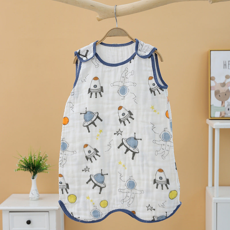 Baby Cotton Gauze Sleeping Bag for Cozy, Safer Sleep