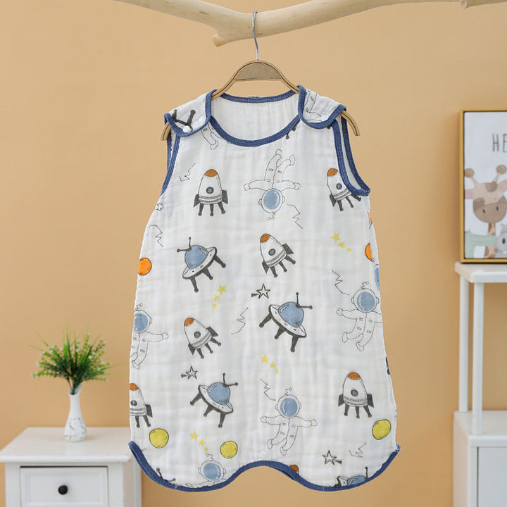 Baby Cotton Gauze Sleeping Bag for Cozy, Safer Sleep