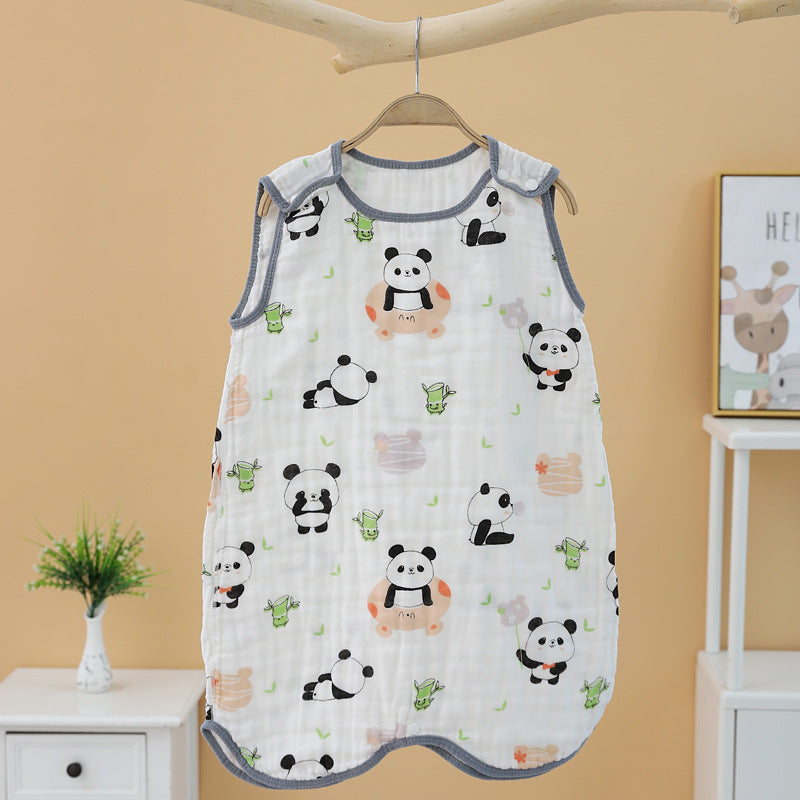 Baby Cotton Gauze Sleeping Bag for Cozy, Safer Sleep