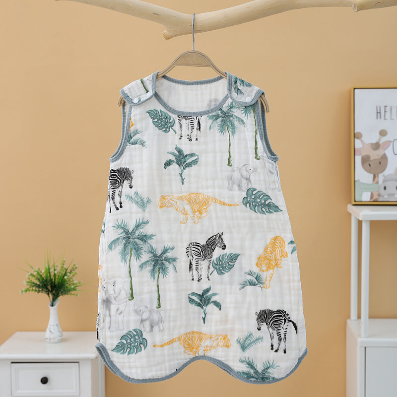 Baby Cotton Gauze Sleeping Bag for Cozy, Safer Sleep