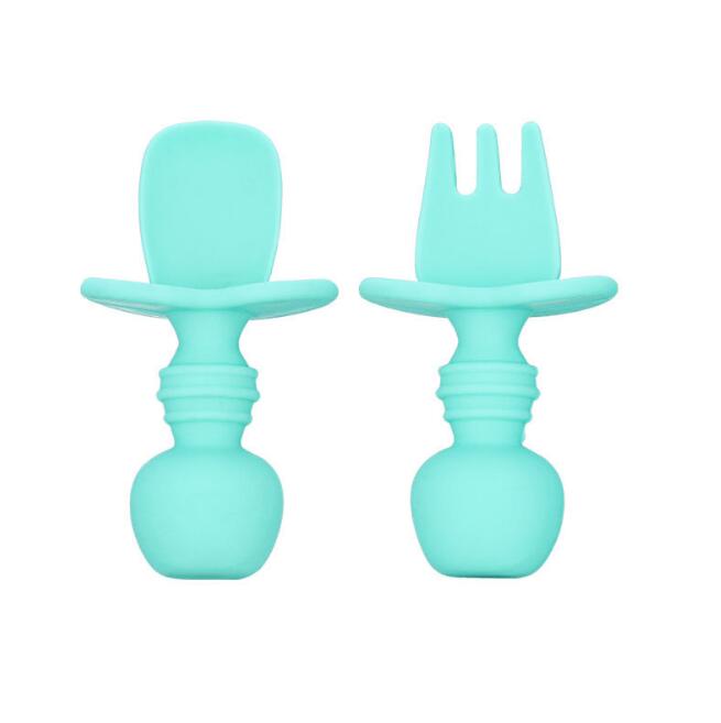 Silicone Baby Utensils Set – Easy-Grip Self-Feeding