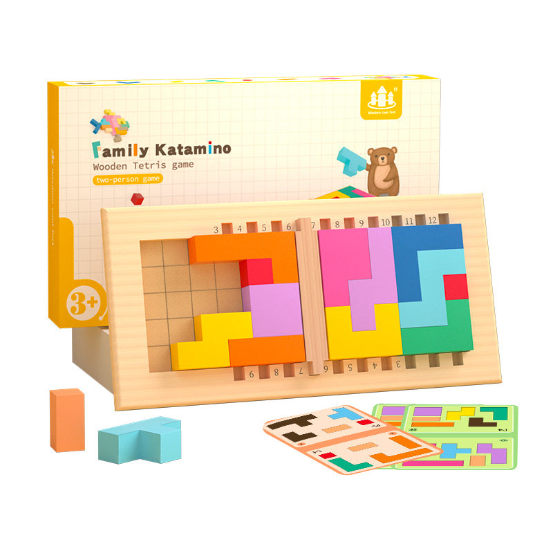 Wooden Tetris Puzzle Game for Screen-Free Thinking