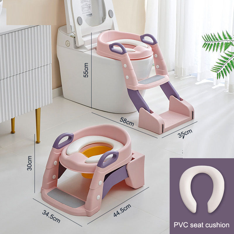 Toilet Training Seat with Adjustable Steps for Toddlers