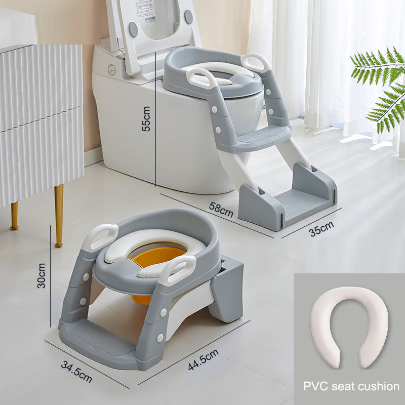 Toilet Training Seat with Adjustable Steps for Toddlers