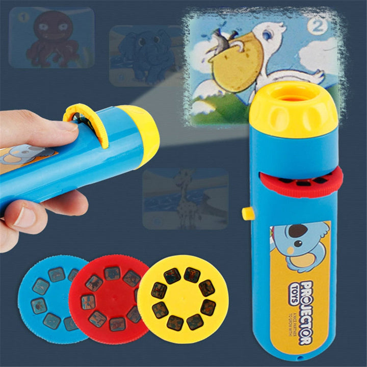 Kids Toy Projector Flashlight for Screen-Free Learning