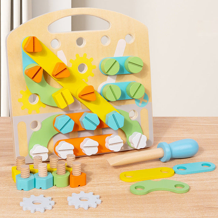 Wooden Fine-Motor Puzzle Toy for Letters and Patterns