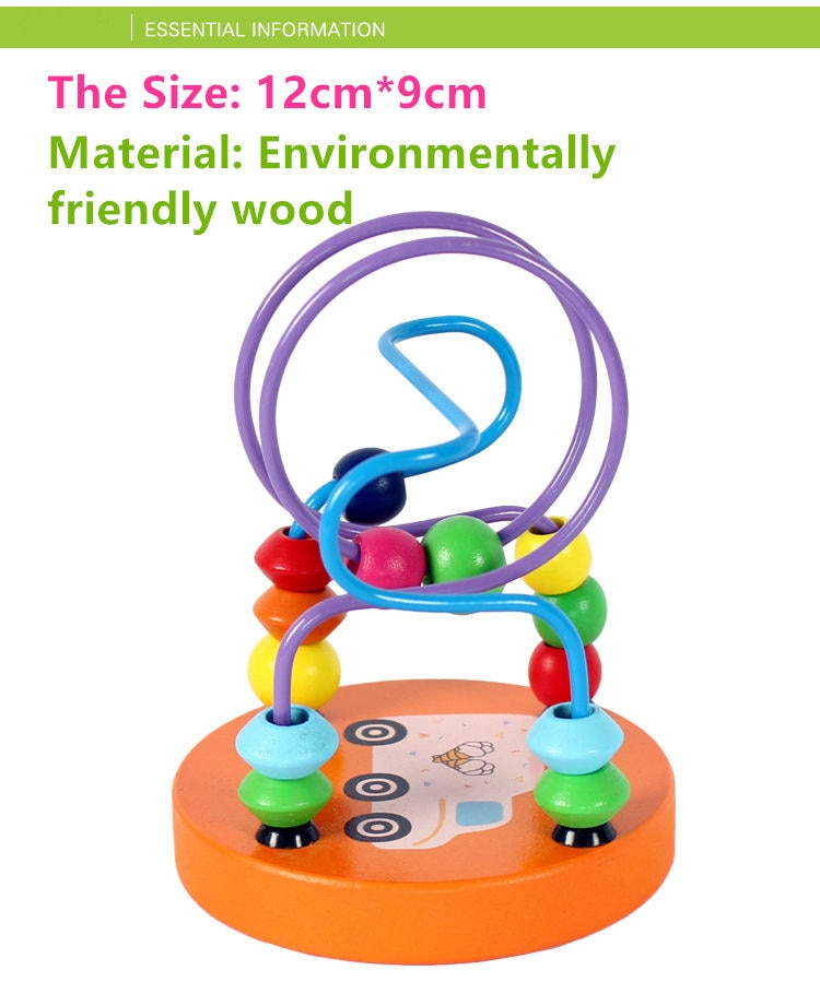 Wooden Bead Maze Toy for Fine-Motor Learning Play