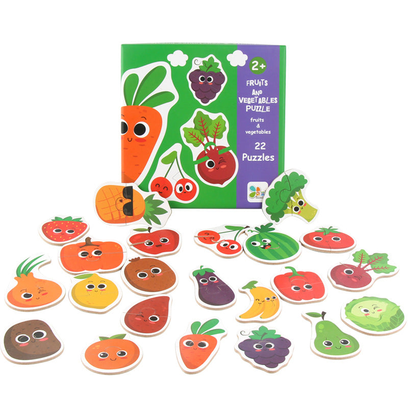 Wooden Matching Puzzles for Screen-Free Early Learning