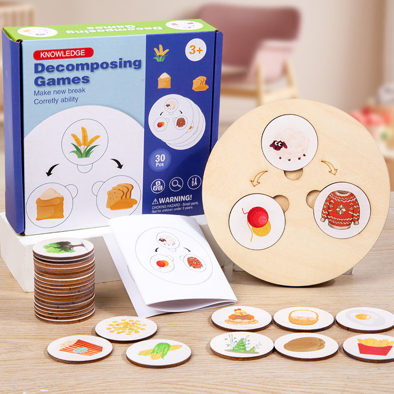 Wooden Decomposition Puzzle for Screen-Free Learning