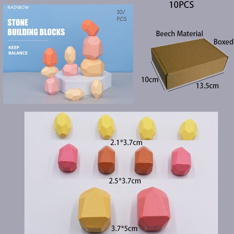 Wooden Stacking Stones for Screen-Free Creative Play