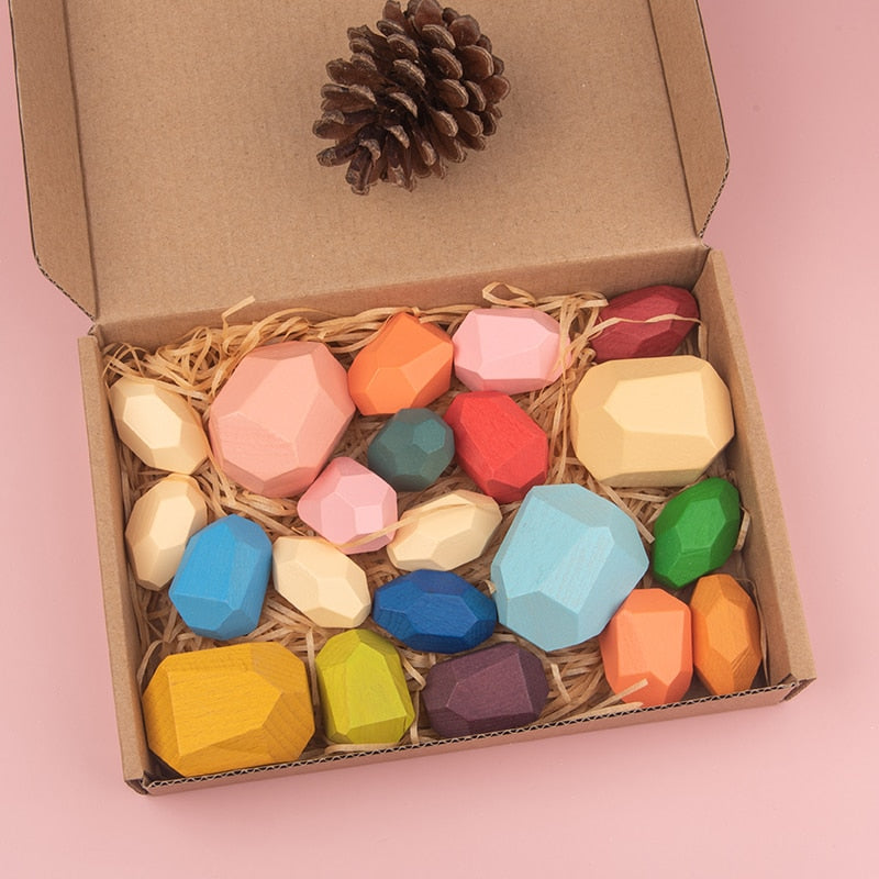 Wooden Stacking Stones for Screen-Free Creative Play