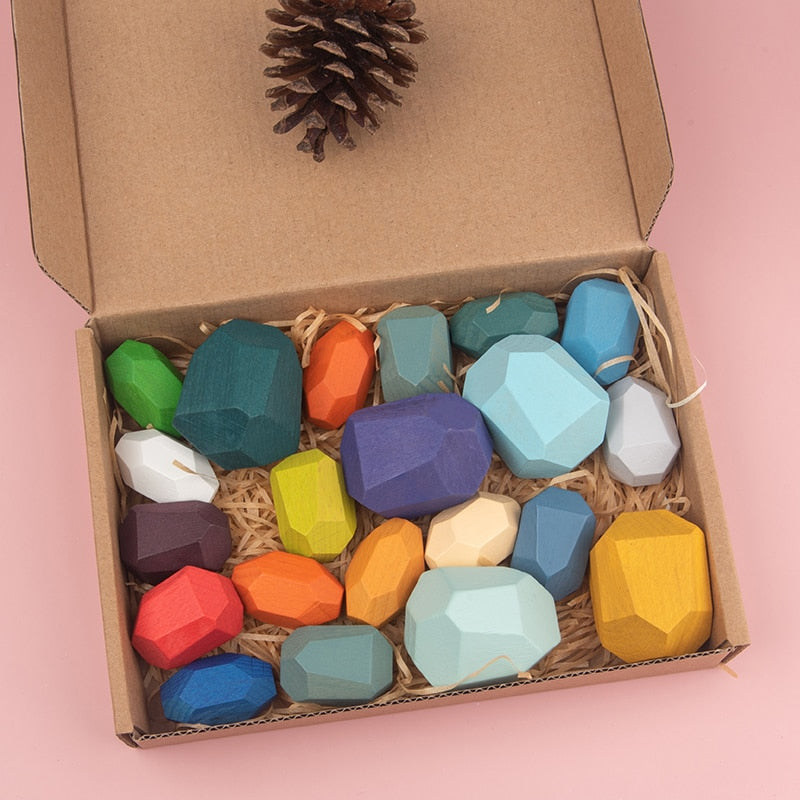 Wooden Stacking Stones for Screen-Free Creative Play