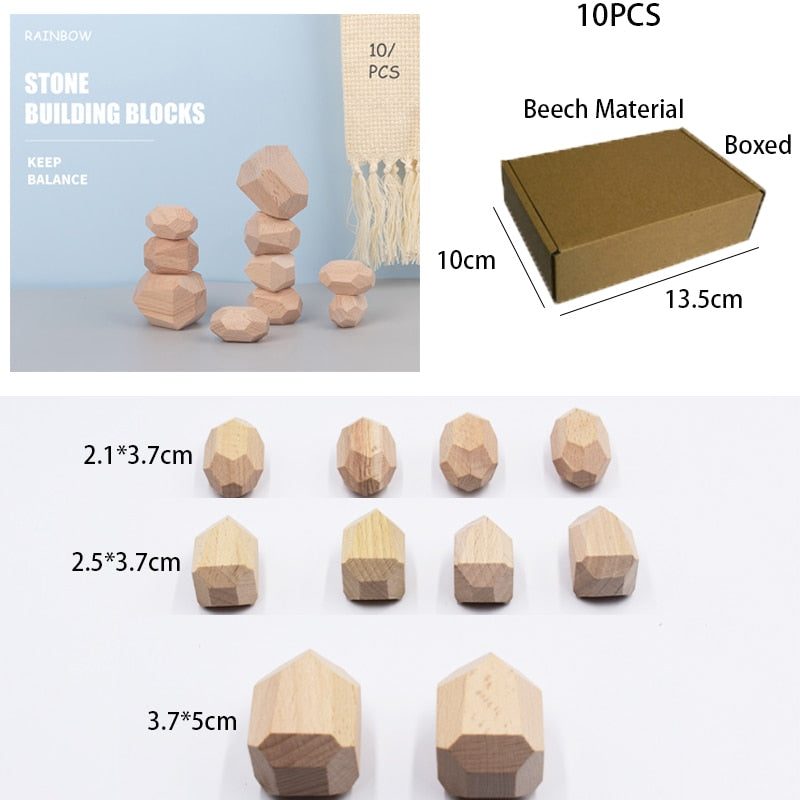 Wooden Stacking Stones for Screen-Free Creative Play