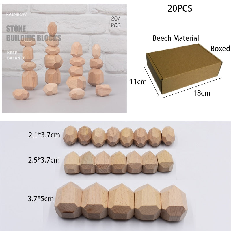 Wooden Stacking Stones for Screen-Free Creative Play