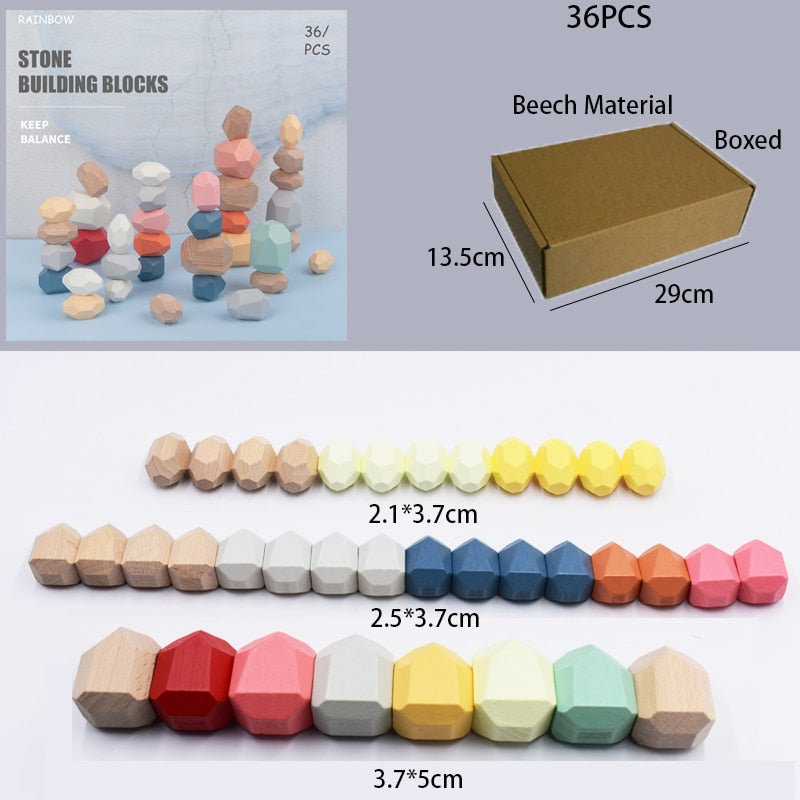 Wooden Stacking Stones for Screen-Free Creative Play