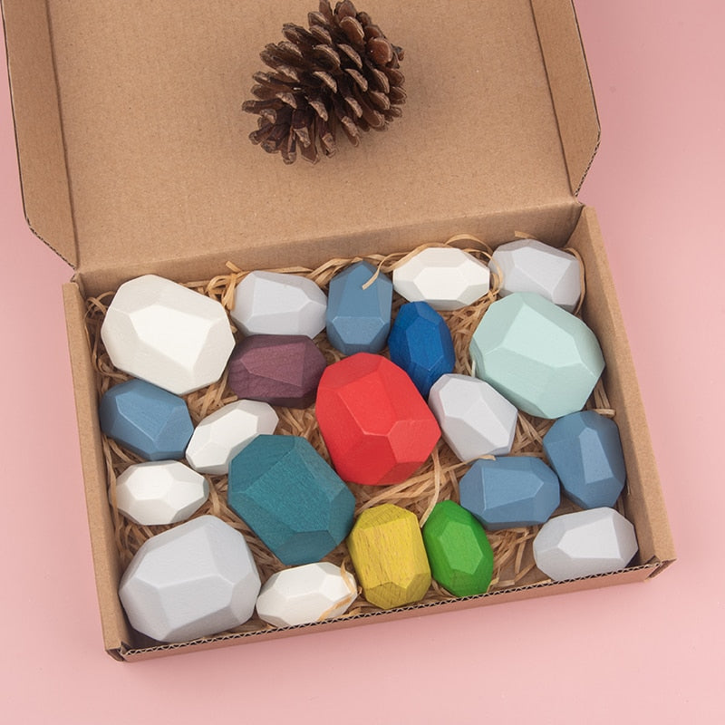 Wooden Stacking Stones for Screen-Free Creative Play