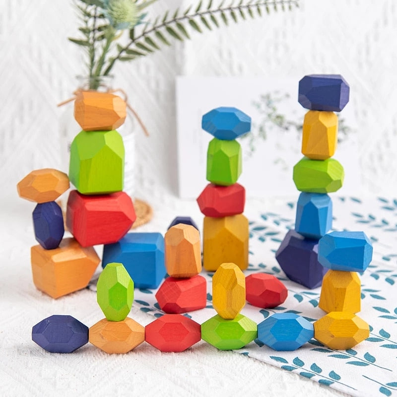Wooden Stacking Stones for Screen-Free Creative Play