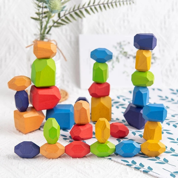 Wooden Stacking Stones for Screen-Free Creative Play