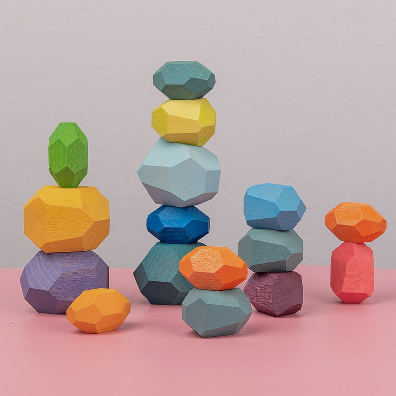 Wooden Stacking Stones for Screen-Free Creative Play