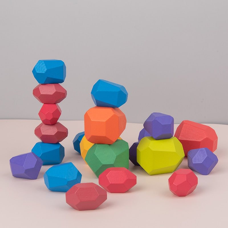 Wooden Stacking Stones for Screen-Free Creative Play