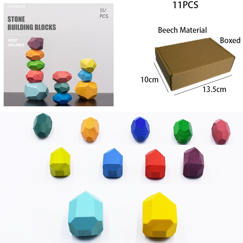 Wooden Stacking Stones for Screen-Free Creative Play