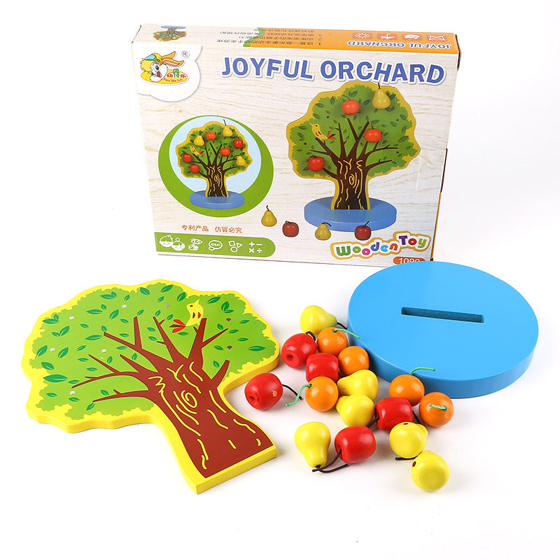 Wooden Magnetic Fruit Tree Toy for Counting Skills