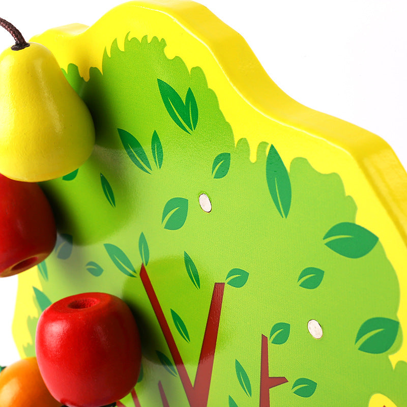 Wooden Magnetic Fruit Tree Toy for Counting Skills