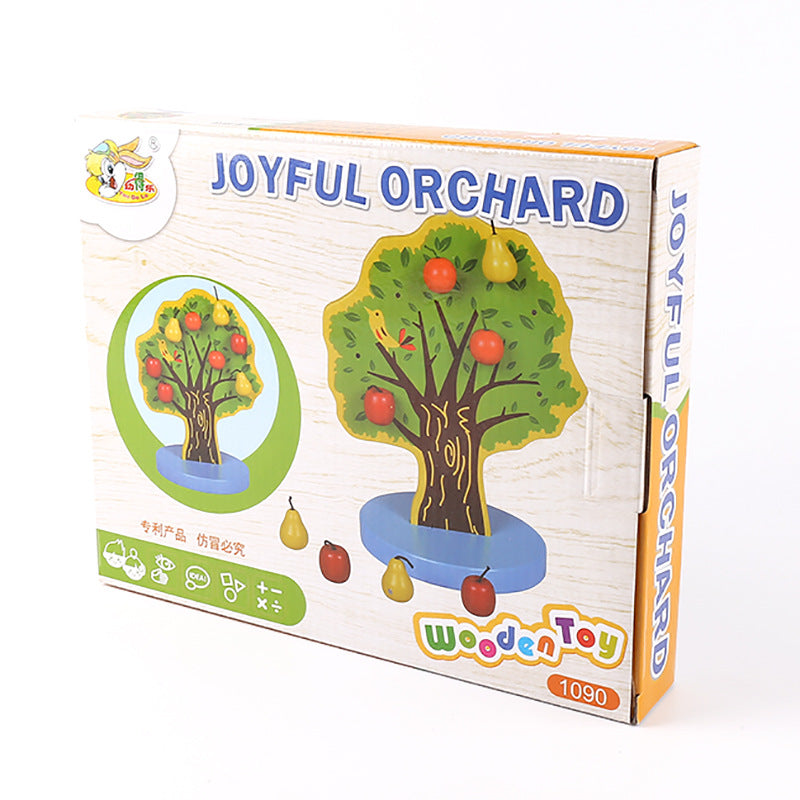 Wooden Magnetic Fruit Tree Toy for Counting Skills