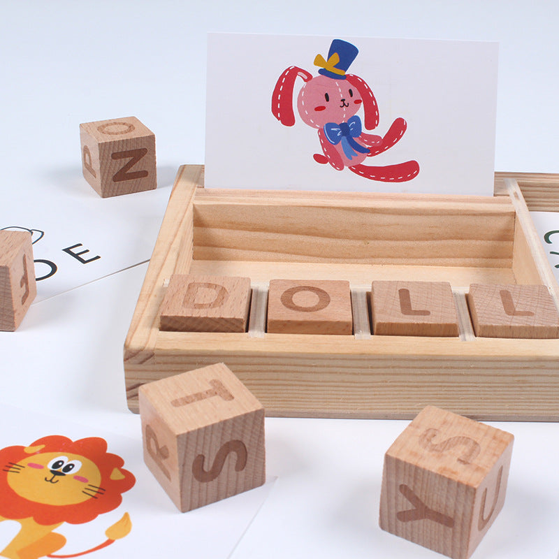 Wooden English Word Puzzle for Hands-On Word Learning