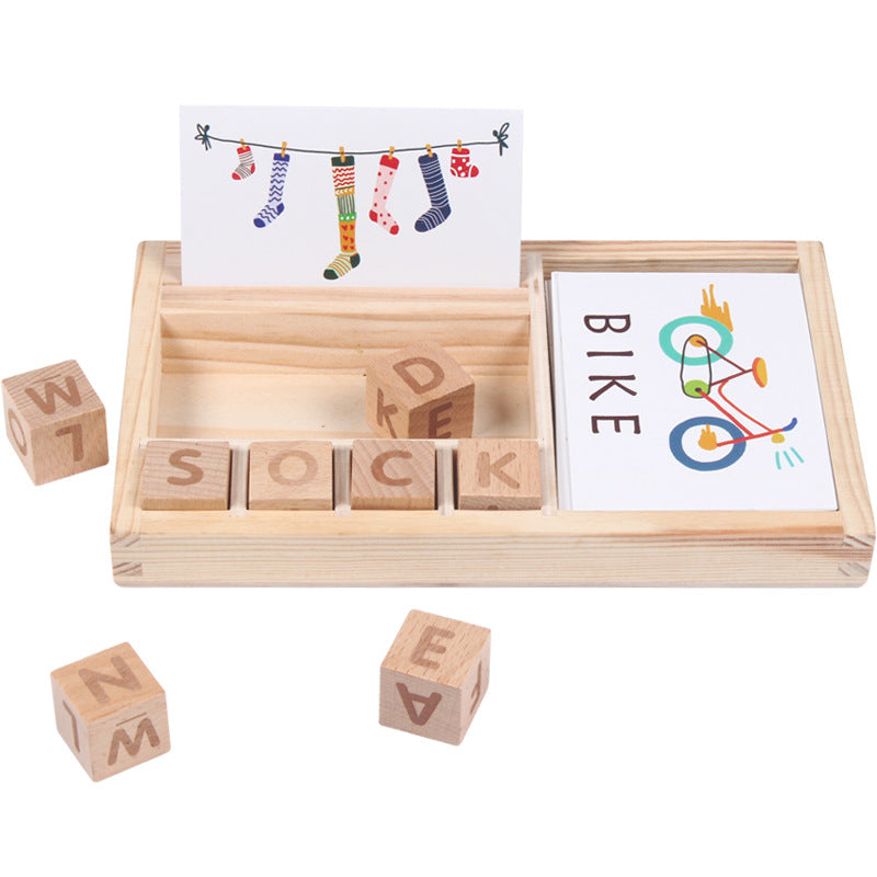 Wooden English Word Puzzle for Hands-On Word Learning