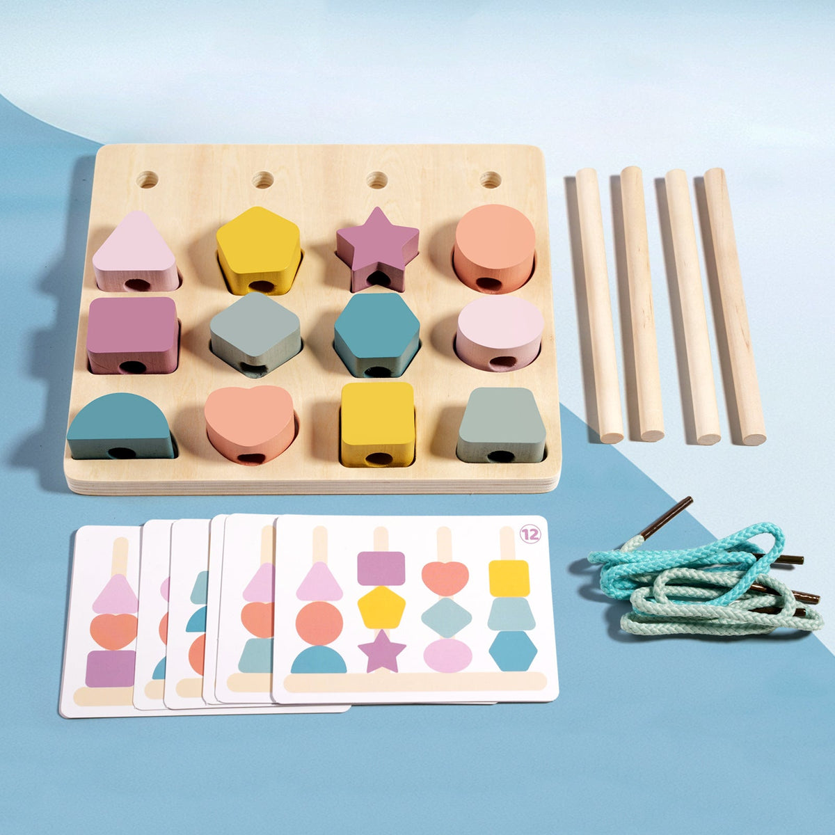 Wooden Shape Matching Toy for Screen-Free Learning