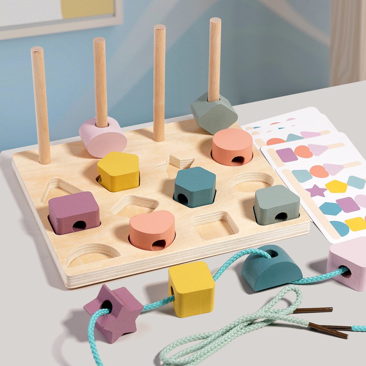Wooden Shape Matching Toy for Screen-Free Learning