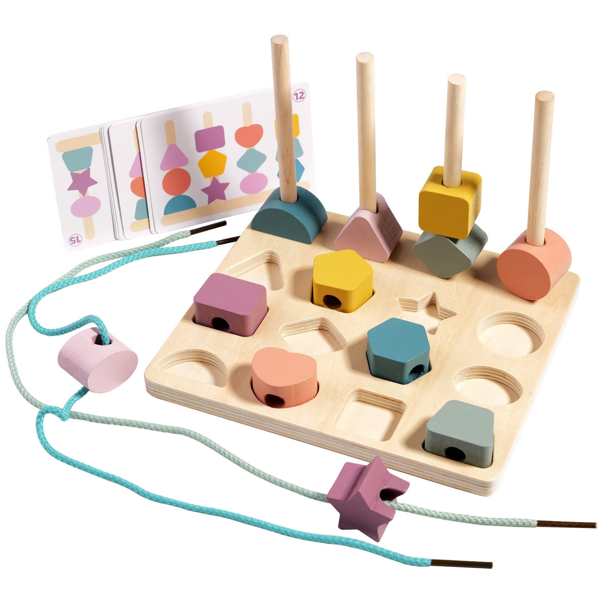 Wooden Shape Matching Toy for Screen-Free Learning