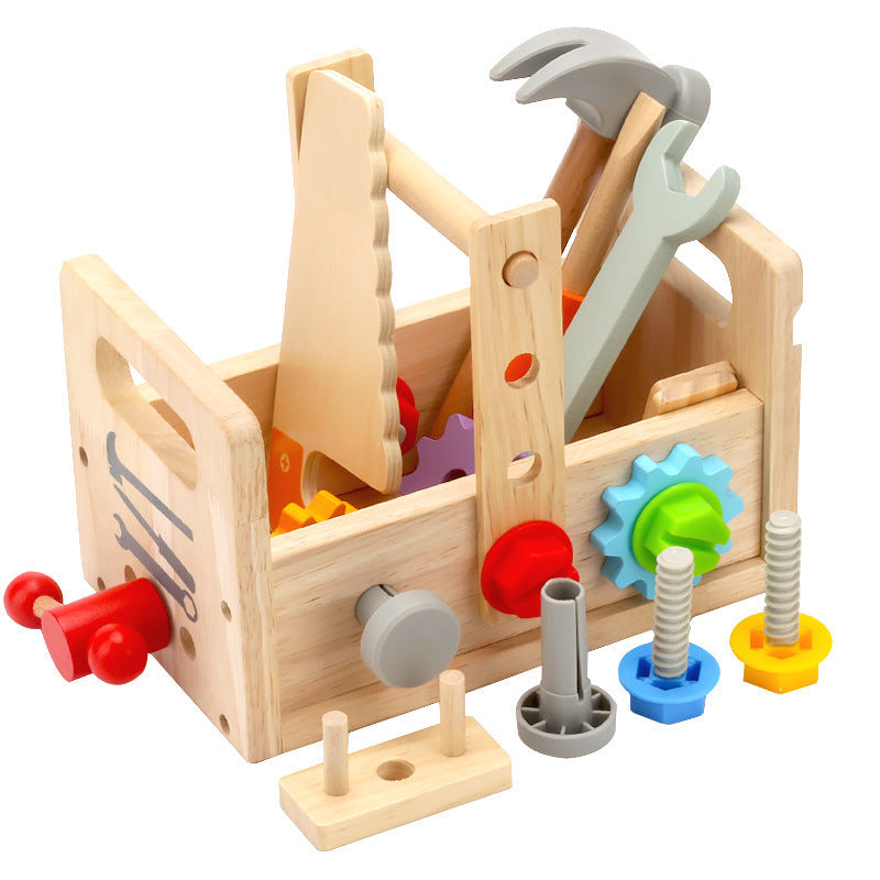 Children’s Wooden Toolbox Toy for Fine Motor Learning