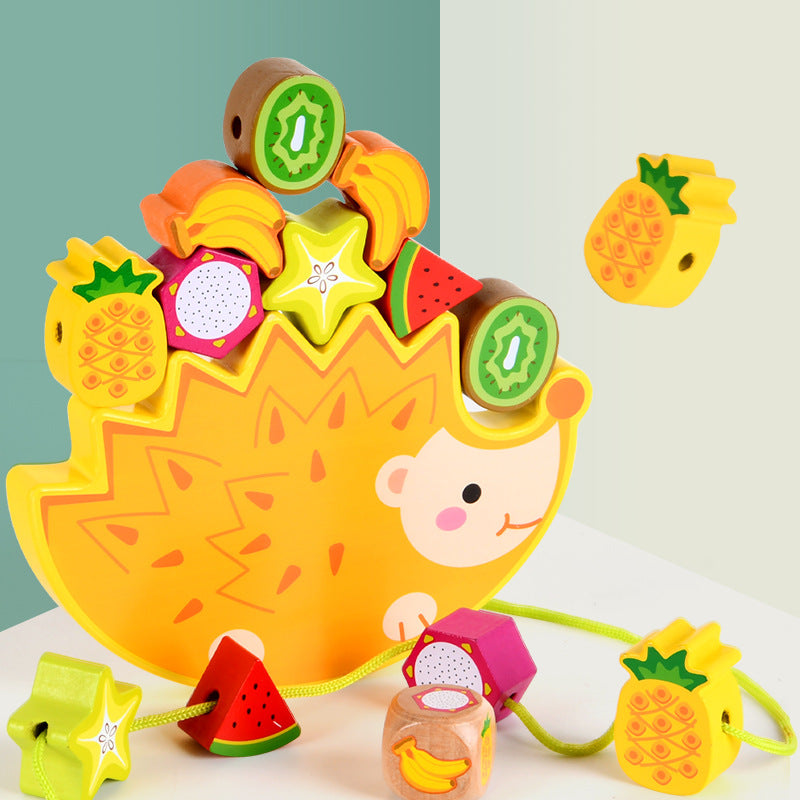 Wooden Threading Toy for Toddlers | Fine-Motor Play