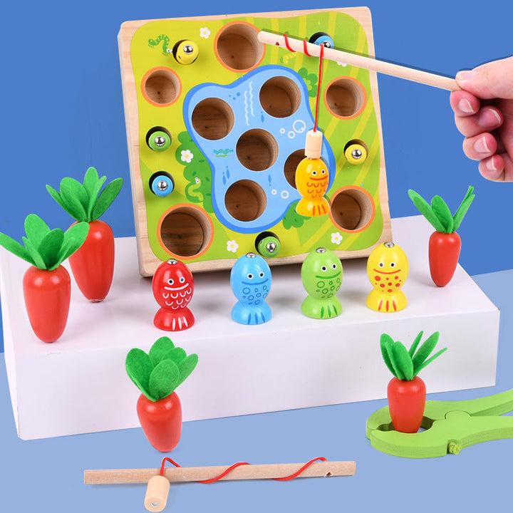 Wooden Magnetic Fishing Toy for Fine Motor Skills