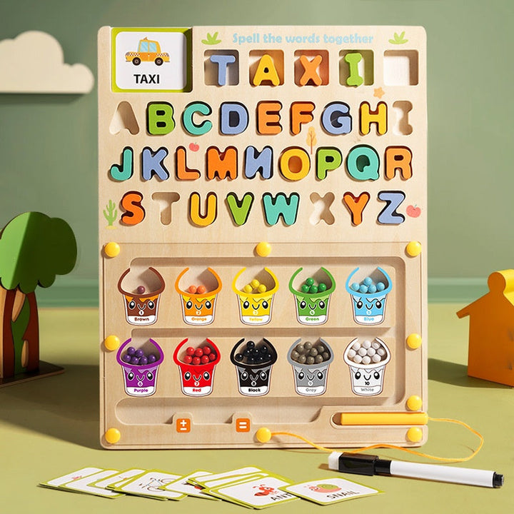 Wooden Counting Board for Screen-Free Learning Play