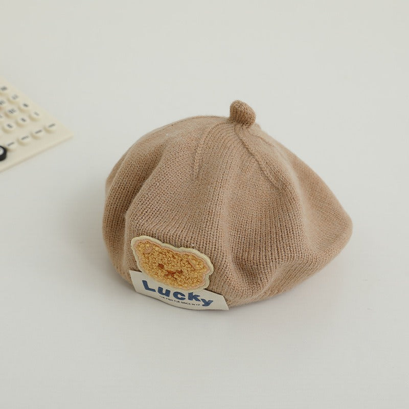 Children's Bear Beret Hat for Playful Spring Style