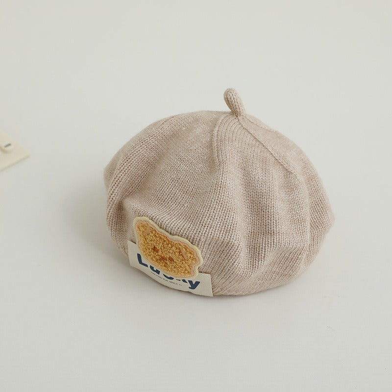 Children's Bear Beret Hat for Playful Spring Style