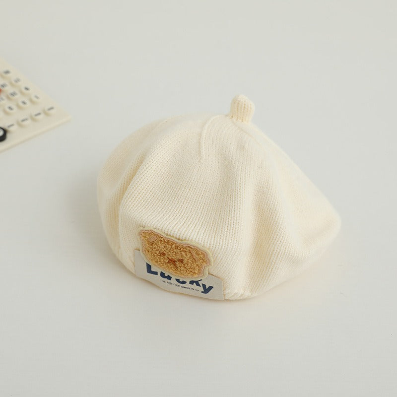 Children's Bear Beret Hat for Playful Spring Style